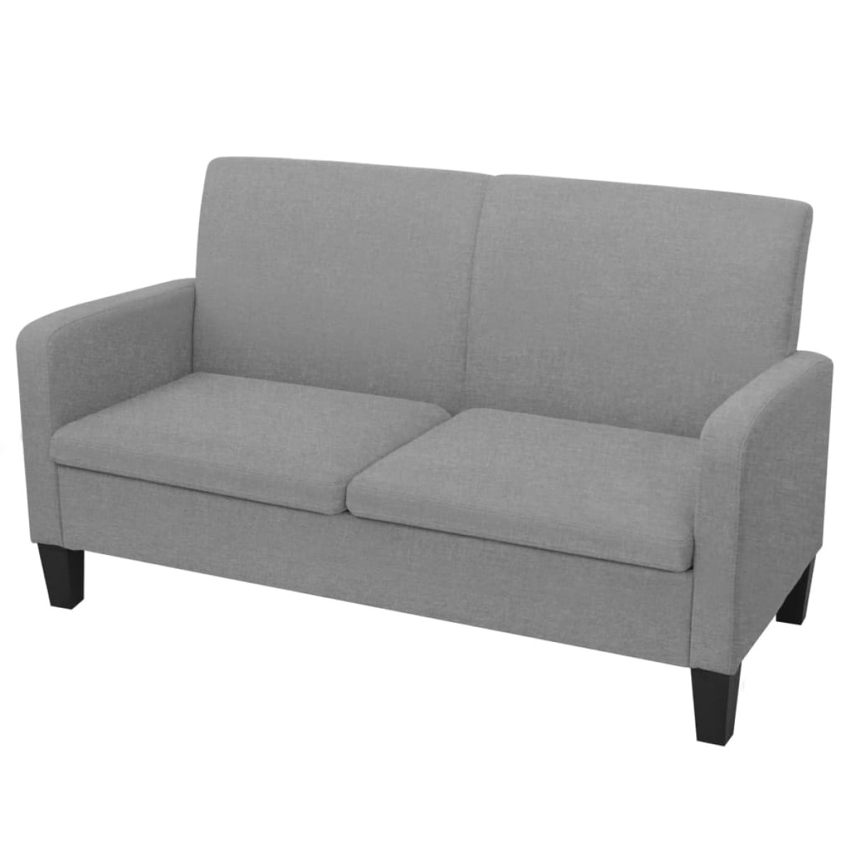 vidaXL Καναπές Διθέσιος Ανοιχτό Γκρι 135 x 65 x 76 εκ.
