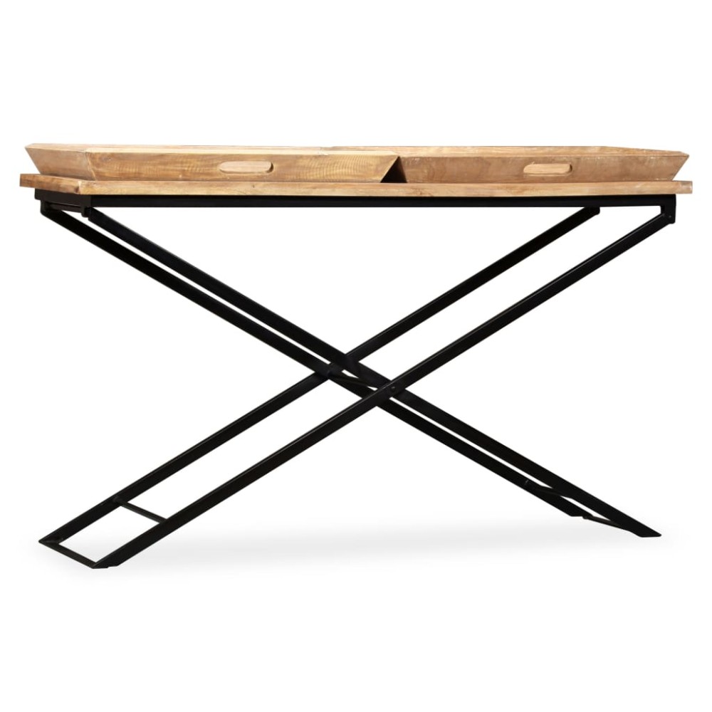 vidaXL Κονσόλα Τραπέζι 130 x 40 x 80 εκ. από Μασίφ Ξύλο Μάνγκο