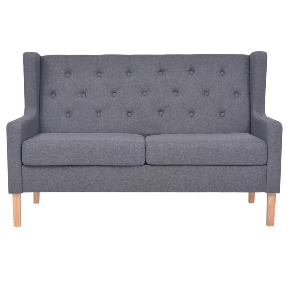 vidaXL Καναπές Διθέσιος Γκρι Υφασμάτινος