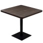 vidaXL Τραπέζι Bistro Τετράγωνο Σκούρο Σταχτί 80x80x75 εκ. MDF/Ατσάλι