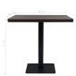 vidaXL Τραπέζι Bistro Τετράγωνο Σκούρο Σταχτί 80x80x75 εκ. MDF/Ατσάλι