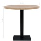 vidaXL Τραπέζι Bistro Στρογγυλό Χρώμα Δρυός 80 x 75 εκ. MDF / Ατσάλι