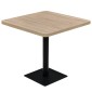 vidaXL Τραπέζι Bistro Τετράγωνο Χρώμα Δρυός 80x80x75 εκ. MDF/Ατσάλι