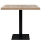 vidaXL Τραπέζι Bistro Τετράγωνο Χρώμα Δρυός 80x80x75 εκ. MDF/Ατσάλι