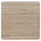 vidaXL Τραπέζι Bistro Τετράγωνο Χρώμα Δρυός 80x80x75 εκ. MDF/Ατσάλι