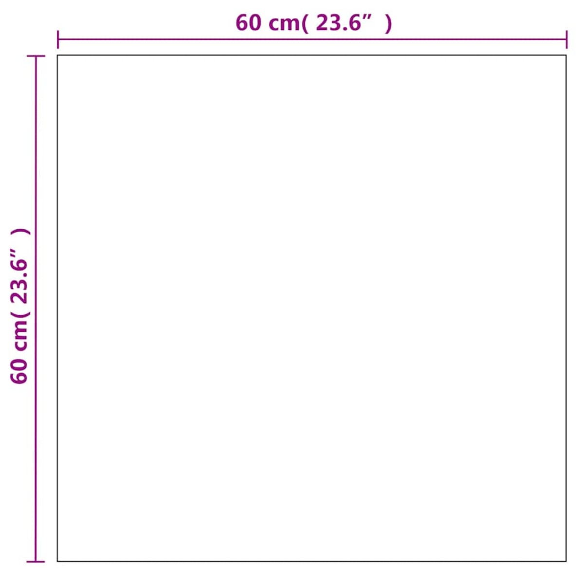 vidaXL Καθρέφτης Τοίχου Τετράγωνος 60 x 60 εκ. Γυάλινος