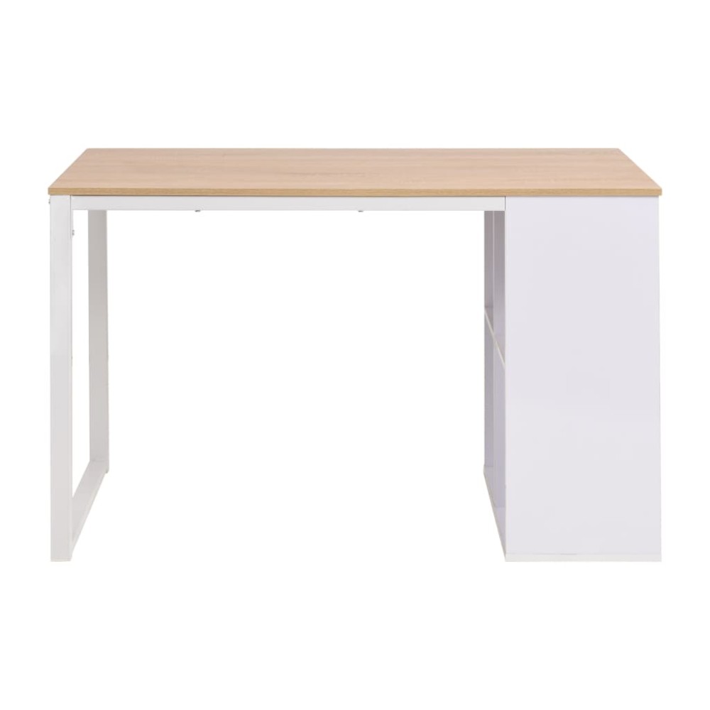 vidaXL Γραφείο Δρυς και Λευκό 120 x 60 x 75 εκ.