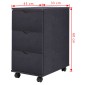 vidaXL Συρταριέρα Μαύρη 33 x 45 x 60 εκ.