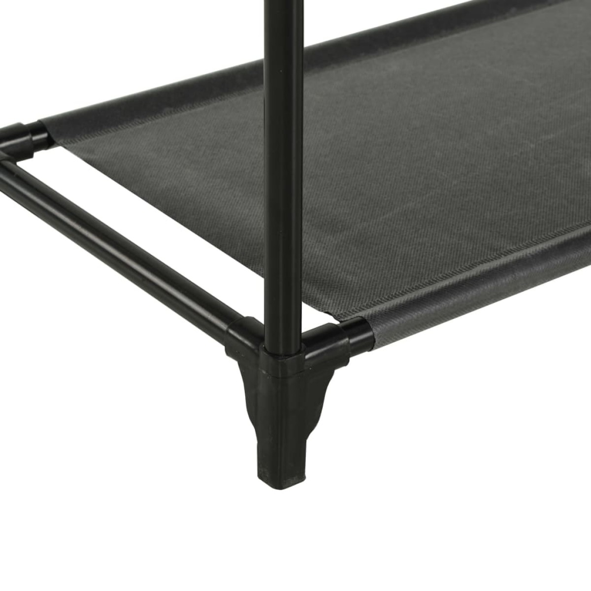 vidaXL Κρεμάστρα Δαπέδου Μαύρη 55x28,5x175 εκ. Ατσάλι/Ύφασμα Non-woven