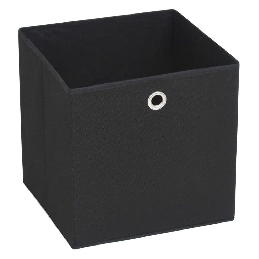 vidaXL Κουτιά Αποθήκευσης 4 τεμ. Μαύρα 32x32x32 εκ. Ύφασμα Non-woven