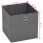 vidaXL Κουτιά Αποθήκευσης 10 τεμ. Γκρι 32x32x32 εκ. Ύφασμα Non-woven