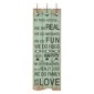 vidaXL Κρεμάστρα Τοίχου «HAPPY LOVE» με 6 Γάντζους 120 x 40 εκ.
