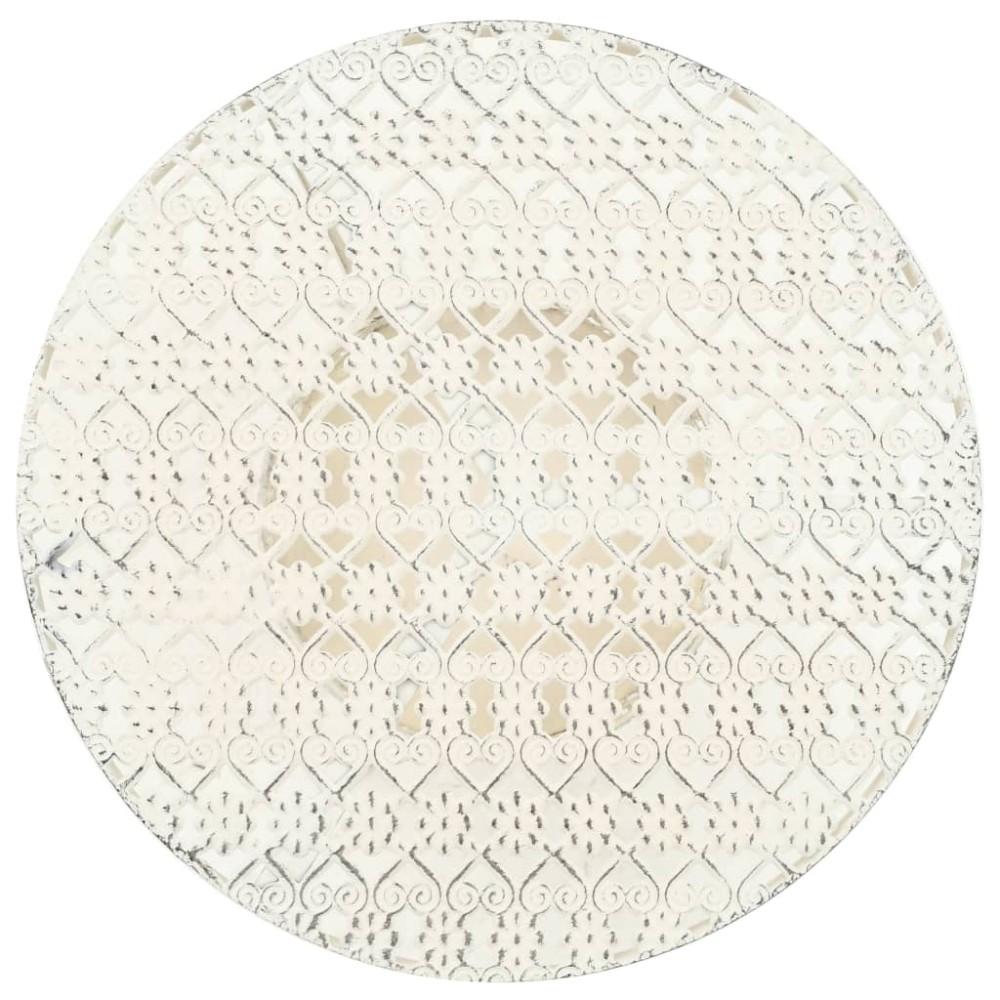 vidaXL Τραπέζι Bistro Vintage Στρογγυλό Λευκό 40 x 70 εκ. Μεταλλικό