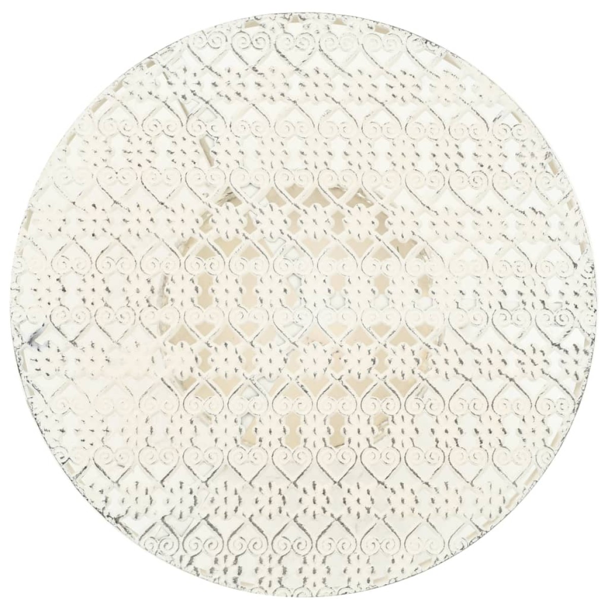 vidaXL Τραπέζι Bistro Vintage Στρογγυλό Λευκό 40 x 70 εκ. Μεταλλικό
