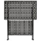 vidaXL Τραπεζάκι Πτυσσόμενο Vintage Μαύρο 58 x 35 x 72 εκ. Μεταλλικό