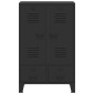 vidaXL Ντουλάπι με Βιομηχανικό Στιλ Μαύρο 67 x 35 x 107 εκ. Μεταλλικό