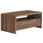 vidaXL Τραπέζι Σαλονιού Live Edge Γκρι 90x50x40 εκ. Μασίφ Ξύλο Ακακίας