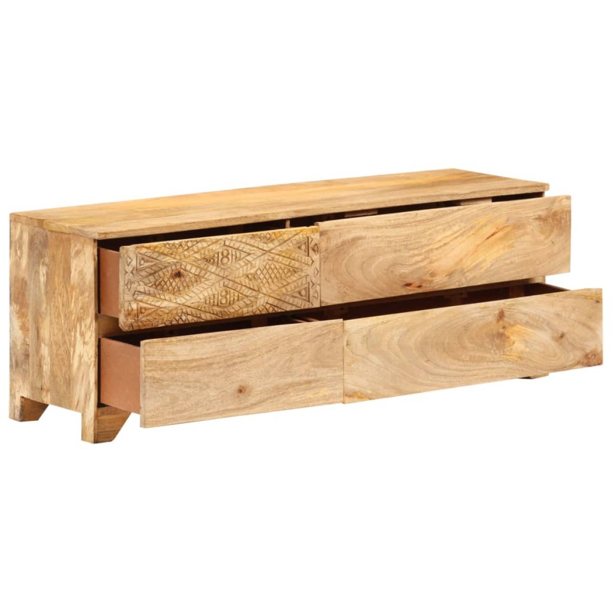 vidaXL Έπιπλο Τηλεόρασης 110 x 30 x 40 εκ. από Μασίφ Ξύλο Μάνγκο