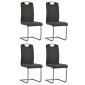 vidaXL Καρέκλες Τραπεζαρίας «Πρόβολος» 4 τεμ. Γκρι από Συνθετικό Δέρμα