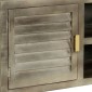vidaXL Έπιπλο Τηλεόρασης Γκρι Με Ορείχαλκο 110x30x48 εκ. Μασίφ Μάνγκο