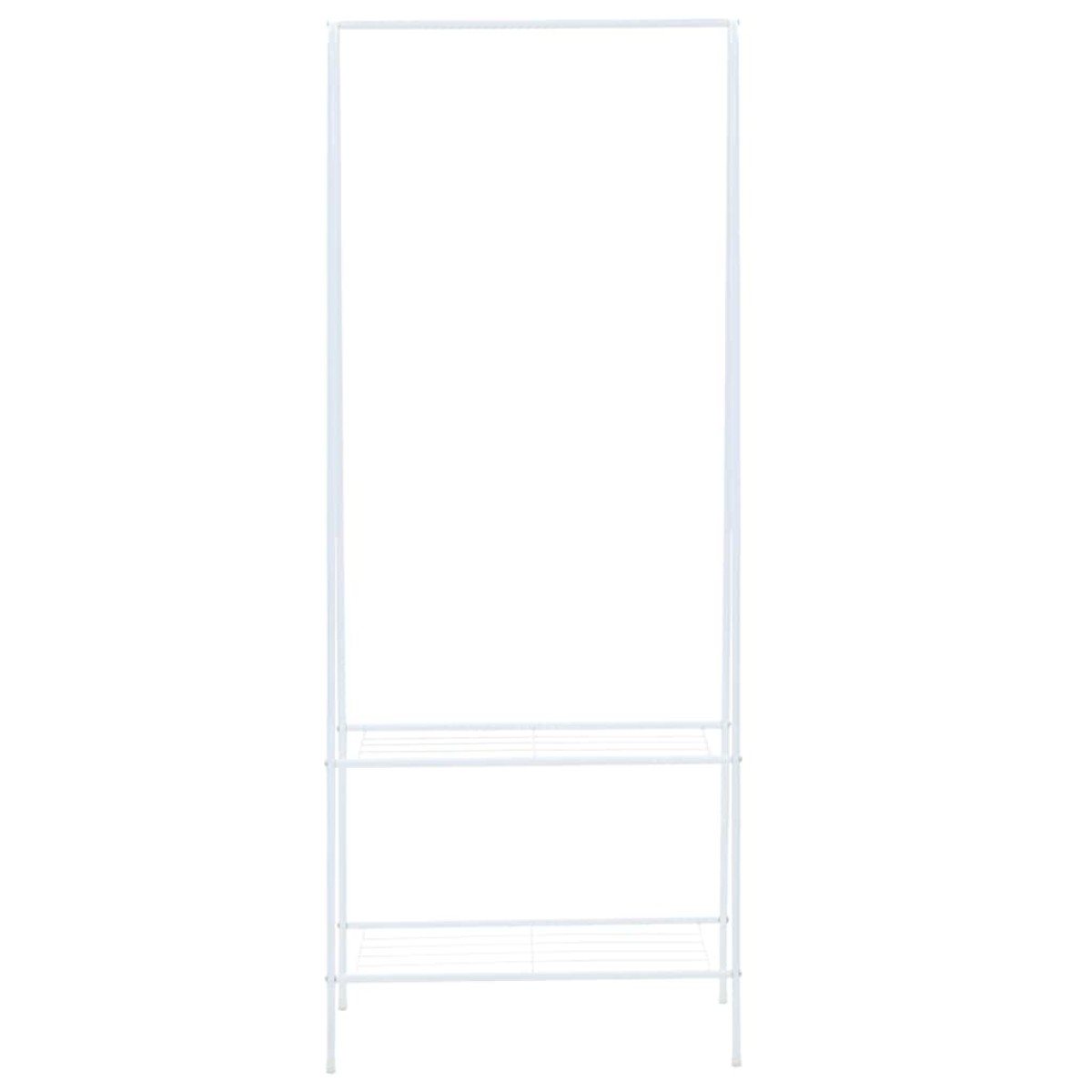 vidaXL Κρεμάστρα Ρούχων Δαπέδου Λευκή 59 x 35 x 150 εκ.