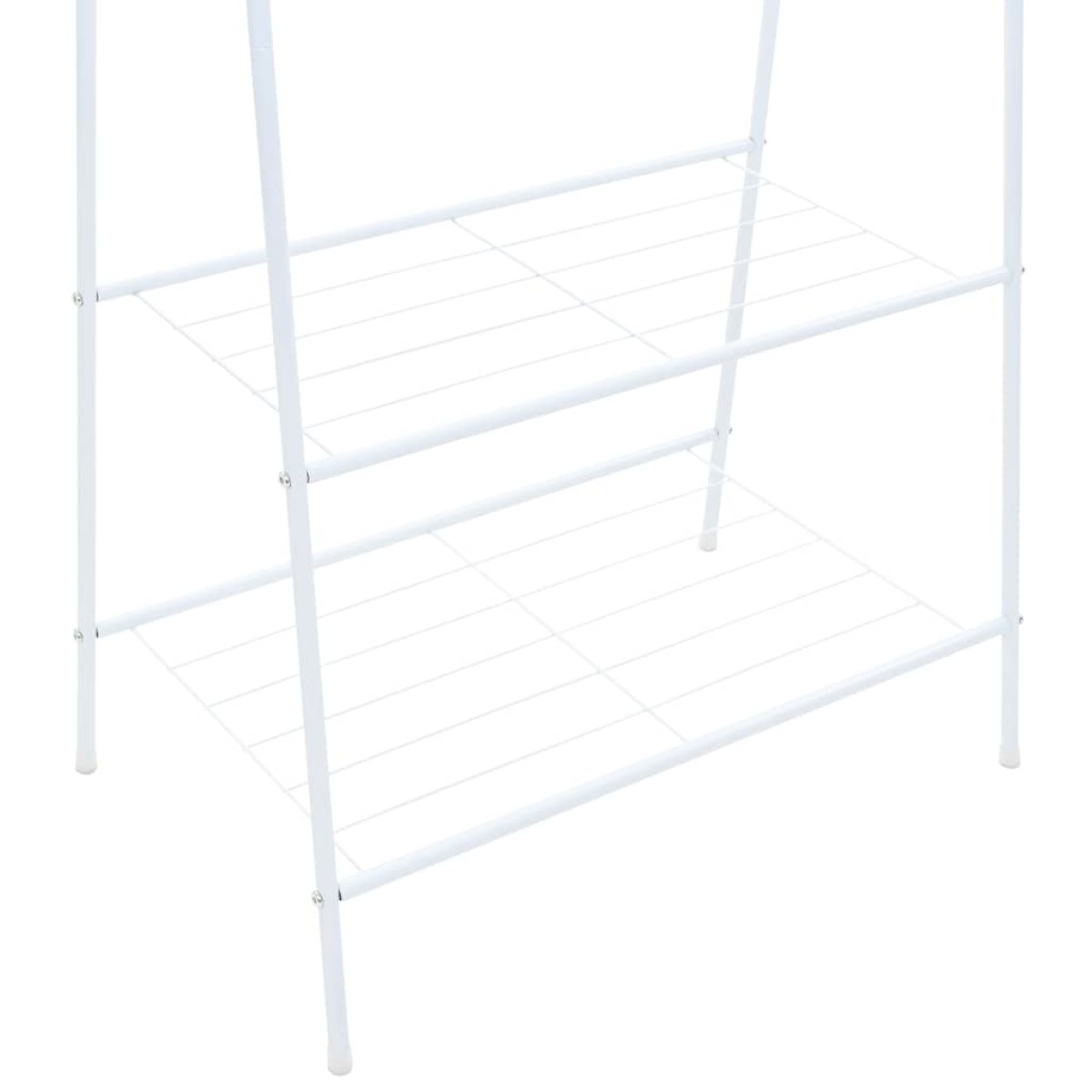 vidaXL Κρεμάστρα Ρούχων Δαπέδου Λευκή 59 x 35 x 150 εκ.
