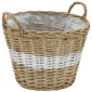 vidaXL Γλάστρες Υπερυψωμένες 4 τεμ. Wicker με Επένδυση Πολυαιθυλενίου