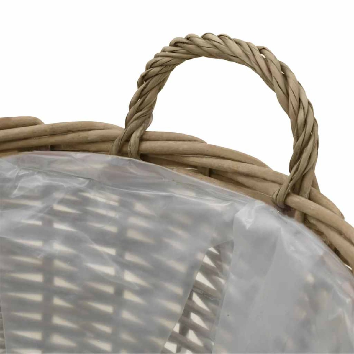vidaXL Γλάστρες Υπερυψωμένες 4 τεμ. Wicker με Επένδυση Πολυαιθυλενίου