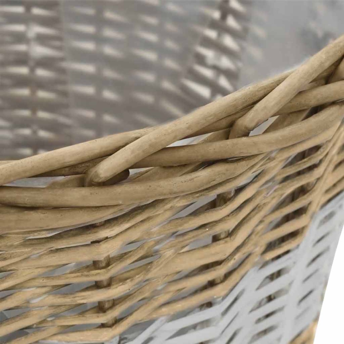 vidaXL Γλάστρες Υπερυψωμένες 4 τεμ. Wicker με Επένδυση Πολυαιθυλενίου