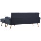 vidaXL Καναπές Γωνιακός Σκούρο Γκρι 186 x 136 x 79 εκ. Υφασμάτινος
