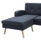 vidaXL Καναπές Γωνιακός Σκούρο Γκρι 186 x 136 x 79 εκ. Υφασμάτινος