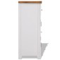 vidaXL Ντουλάπι / Ψηλός Μπουφές 90 x 33,5 x 83 εκ. Μασίφ Ξύλο Δρυός