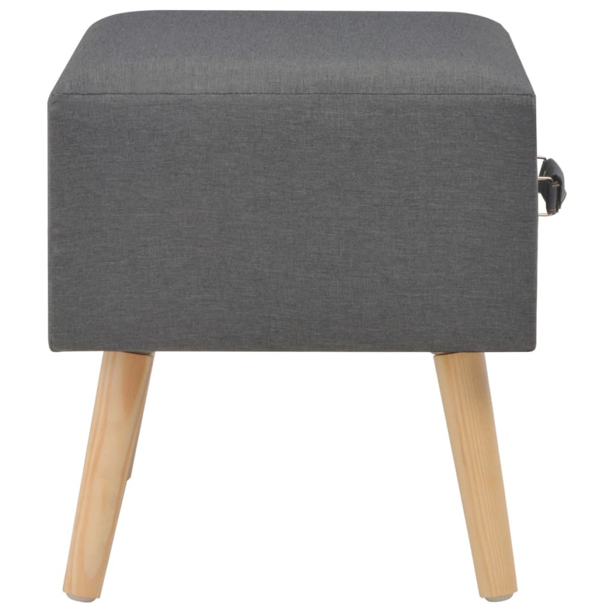 vidaXL Κομοδίνο Σκούρο Γκρι 40 x 35 x 40 εκ. Υφασμάτινο