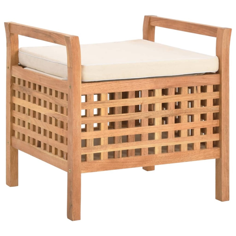 vidaXL Πάγκος με Αποθηκευτικό Χώρο 49 x 48 x 49 εκ Μασίφ Ξύλο Καρυδιάς