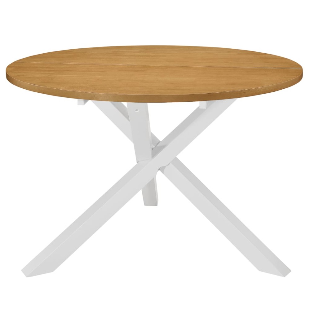 vidaXL Τραπεζαρία Λευκή 120 x 75 εκ. από MDF