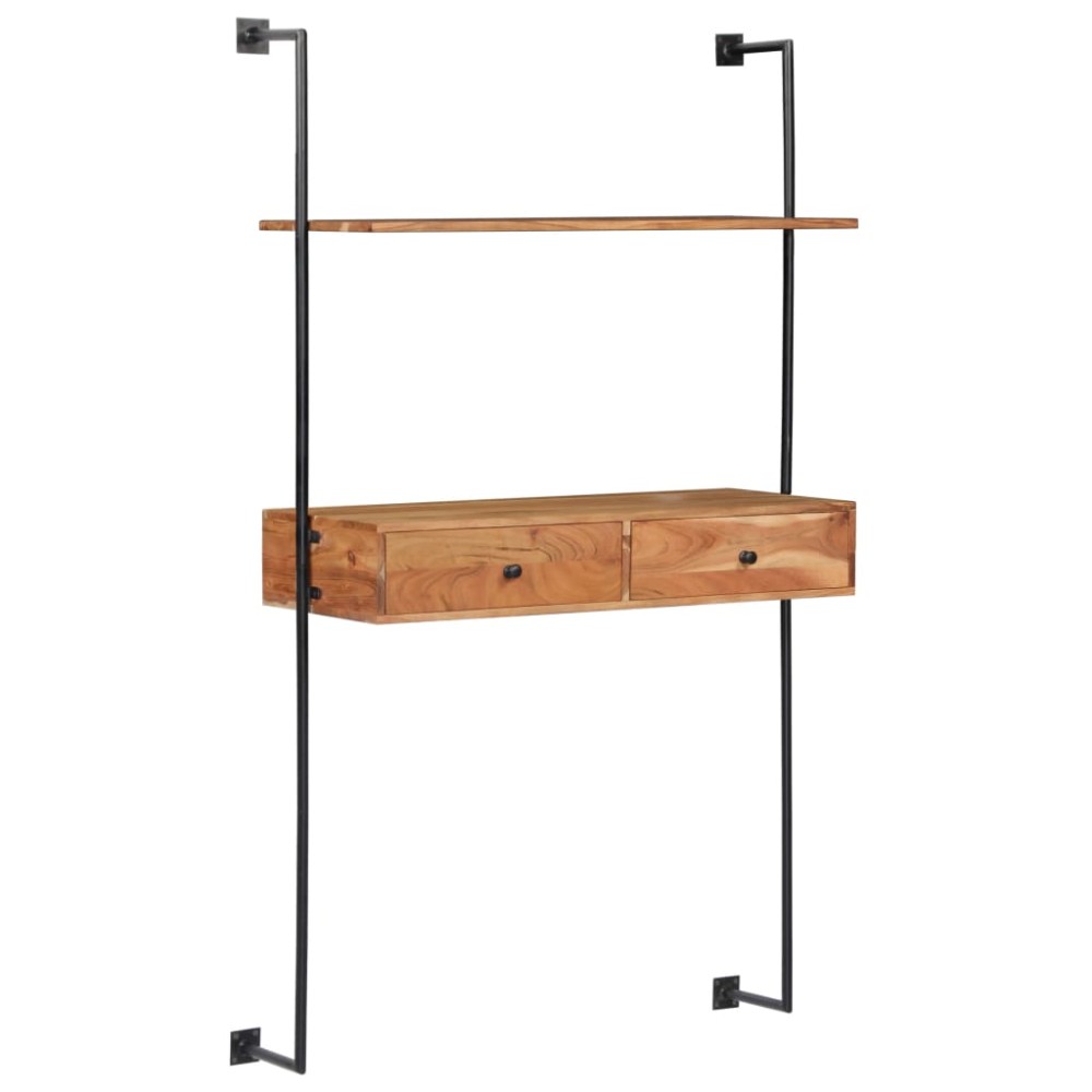 vidaXL Γραφείο Τοίχου 90 x 40 x 170 εκ. από Μασίφ Ξύλο Ακακίας