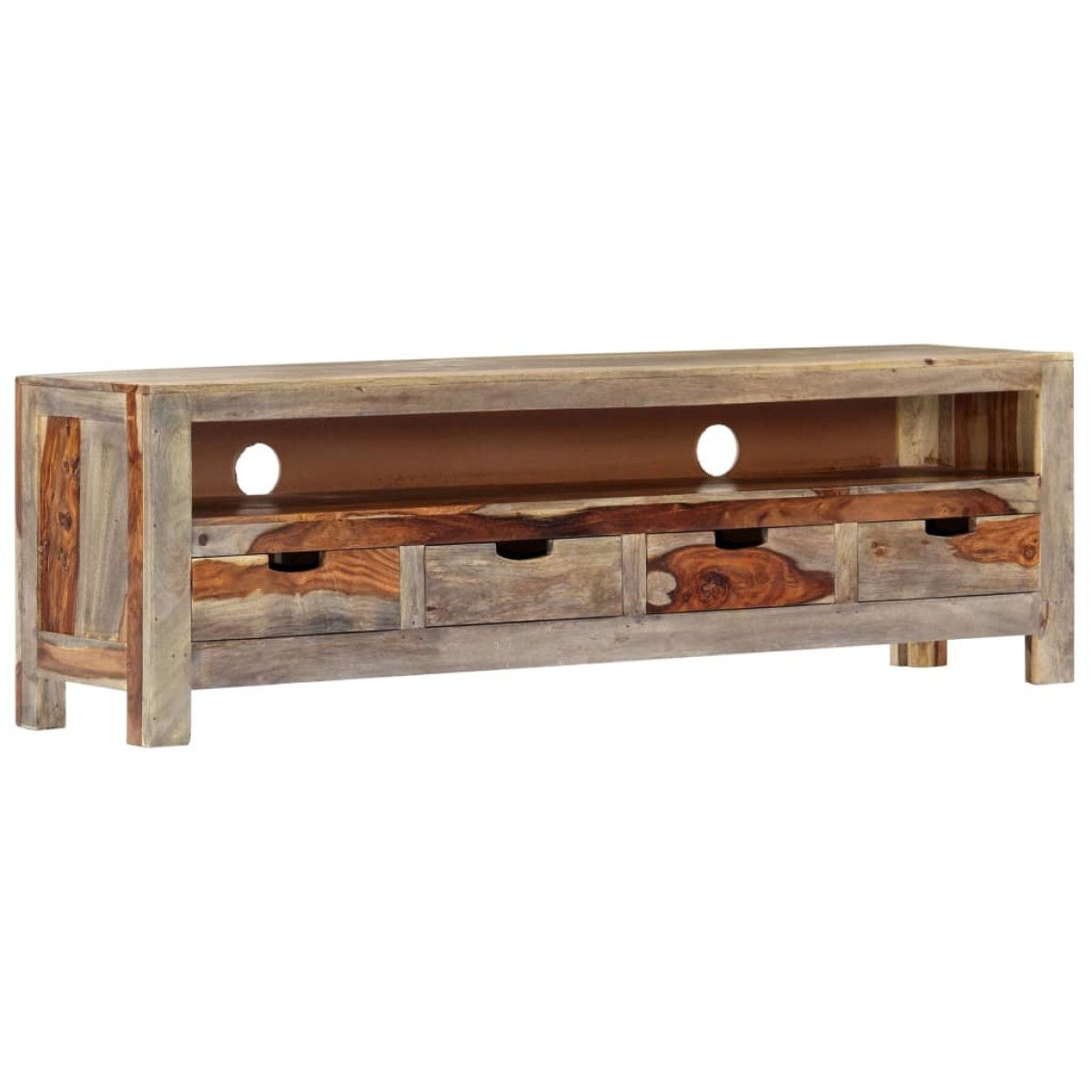 vidaXL Έπιπλο Τηλεόρασης 130 x 30 x 40 εκ. από Μασίφ Ξύλο Sheesham