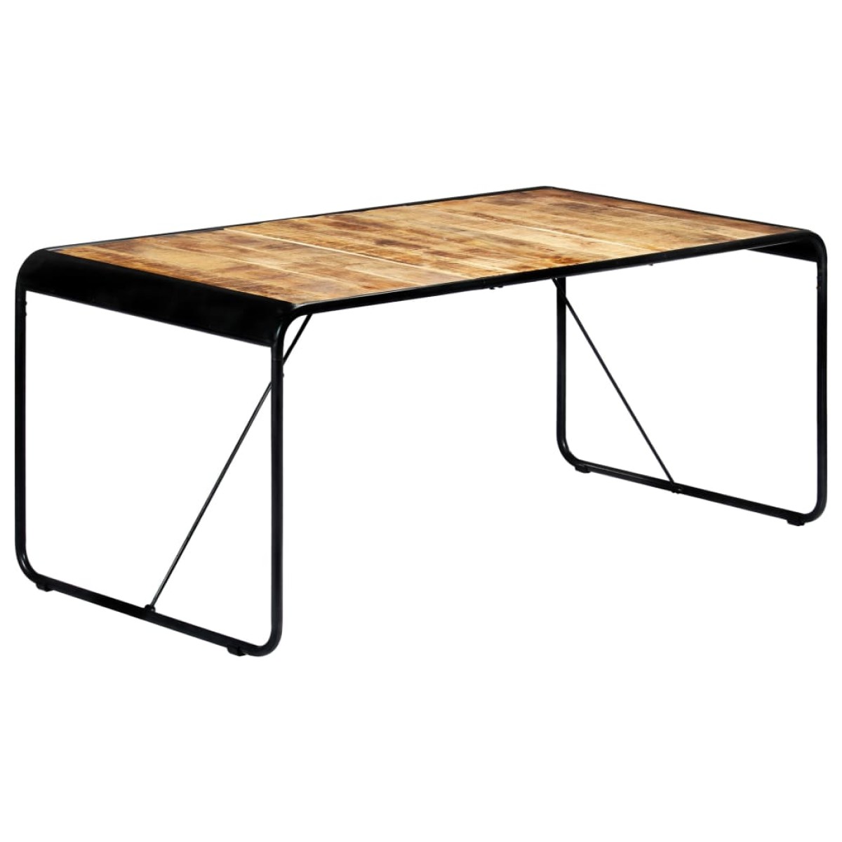vidaXL Τραπεζαρία 180 x 90 x 76 εκ. από Μασίφ Ακατέργαστο Ξύλο Μάνγκο