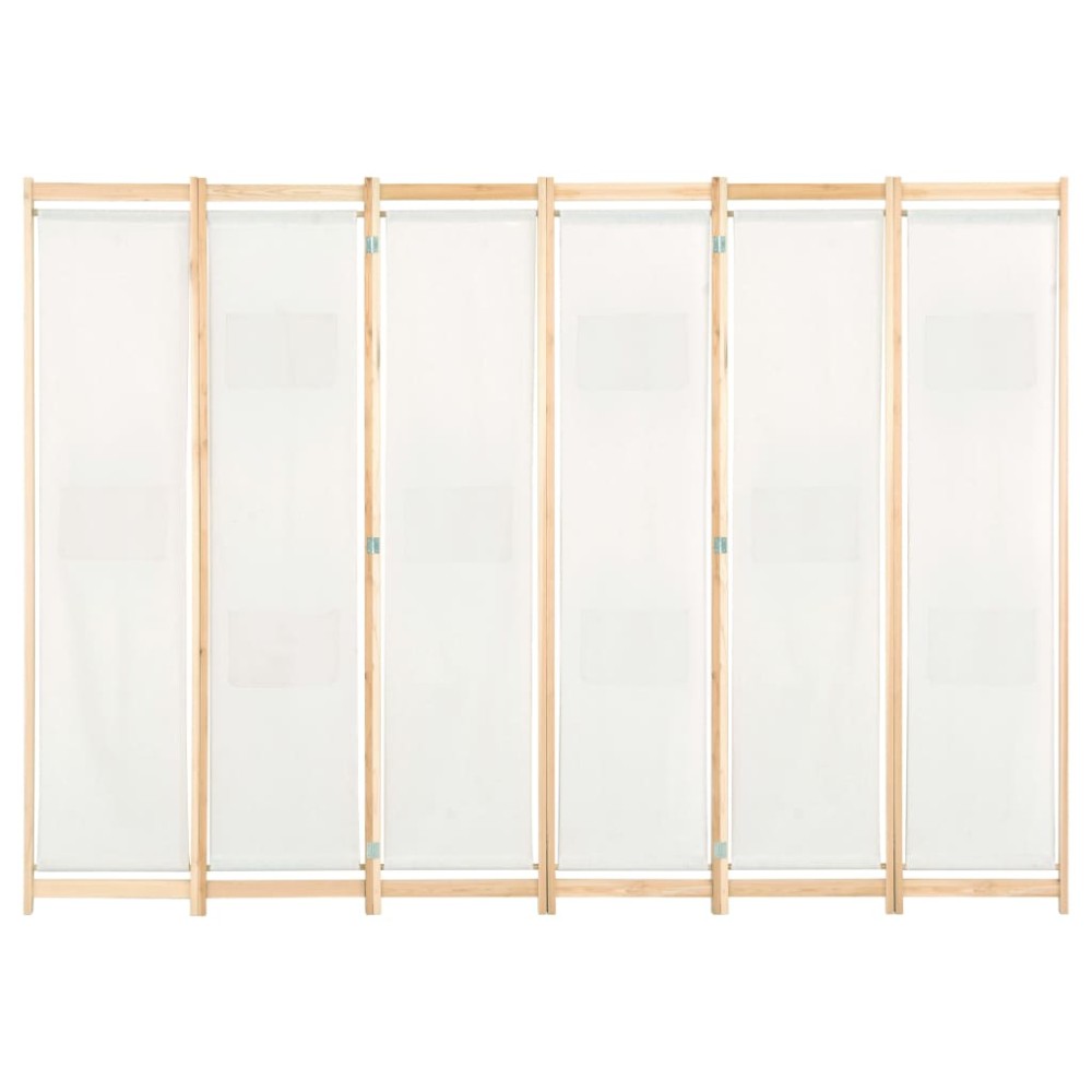 vidaXL Διαχωριστικό Δωματίου με 6 Πάνελ Κρεμ 240x170x4 εκ. Υφασμάτινο