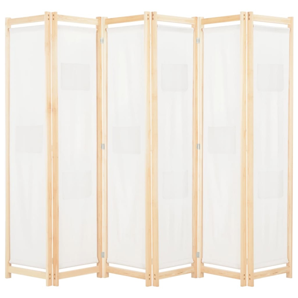 vidaXL Διαχωριστικό Δωματίου με 6 Πάνελ Κρεμ 240x170x4 εκ. Υφασμάτινο