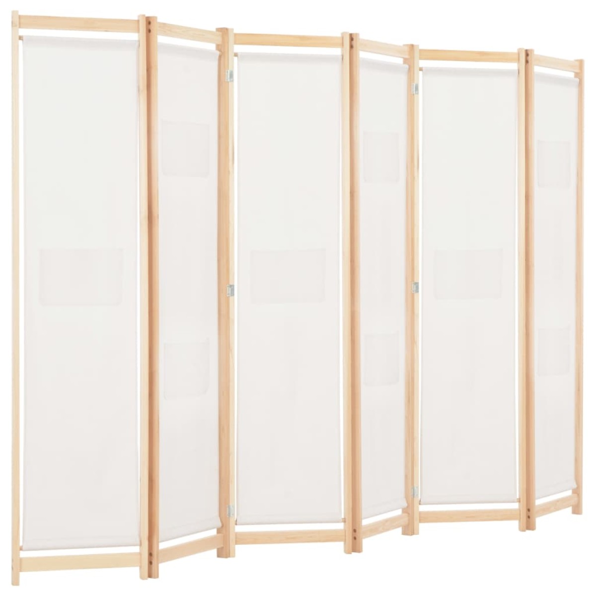 vidaXL Διαχωριστικό Δωματίου με 6 Πάνελ Κρεμ 240x170x4 εκ. Υφασμάτινο