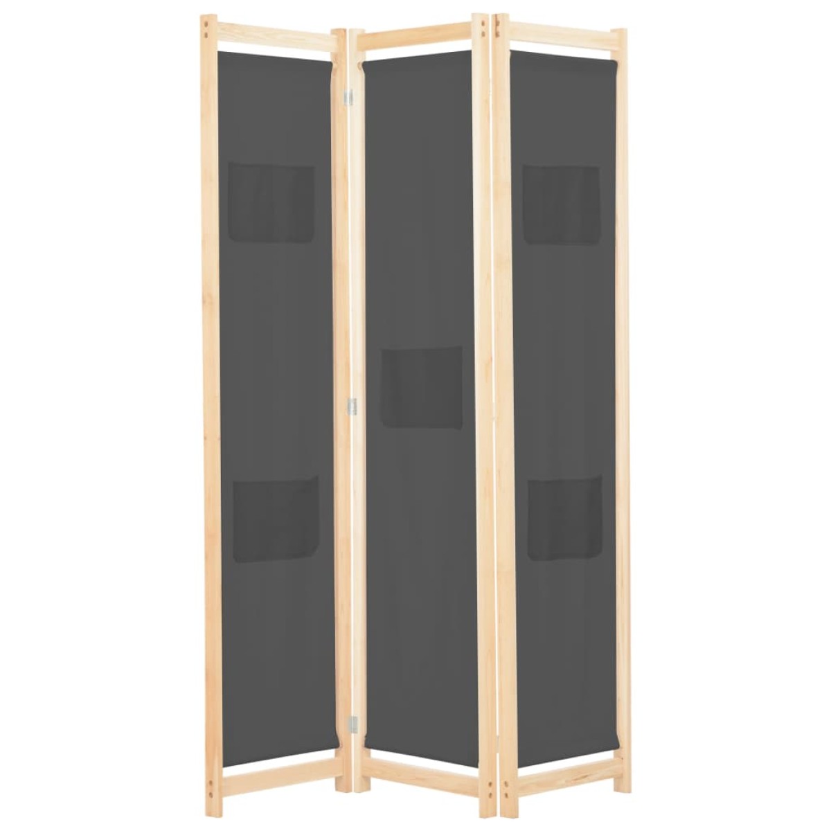 vidaXL Διαχωριστικό Δωματίου με 3 Πάνελ Γκρι 120x170x4 εκ. Υφασμάτινο