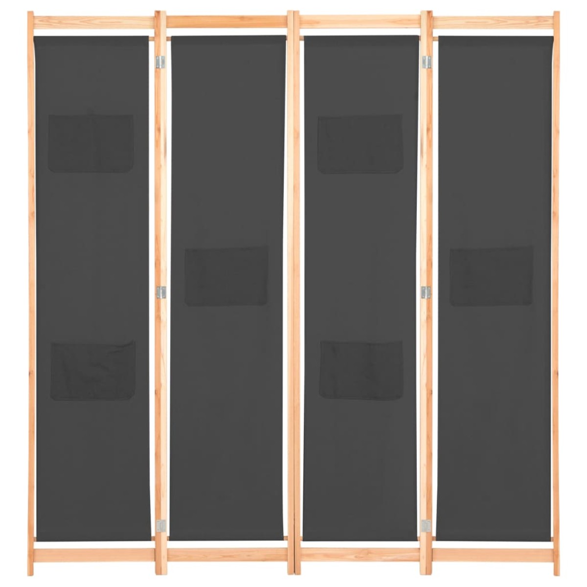 vidaXL Διαχωριστικό Δωματίου με 4 Πάνελ Γκρι 160x170x4 εκ. Υφασμάτινο