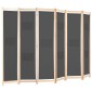 vidaXL Διαχωριστικό Δωματίου με 6 Πάνελ Γκρι 240x170x4 εκ. Υφασμάτινο