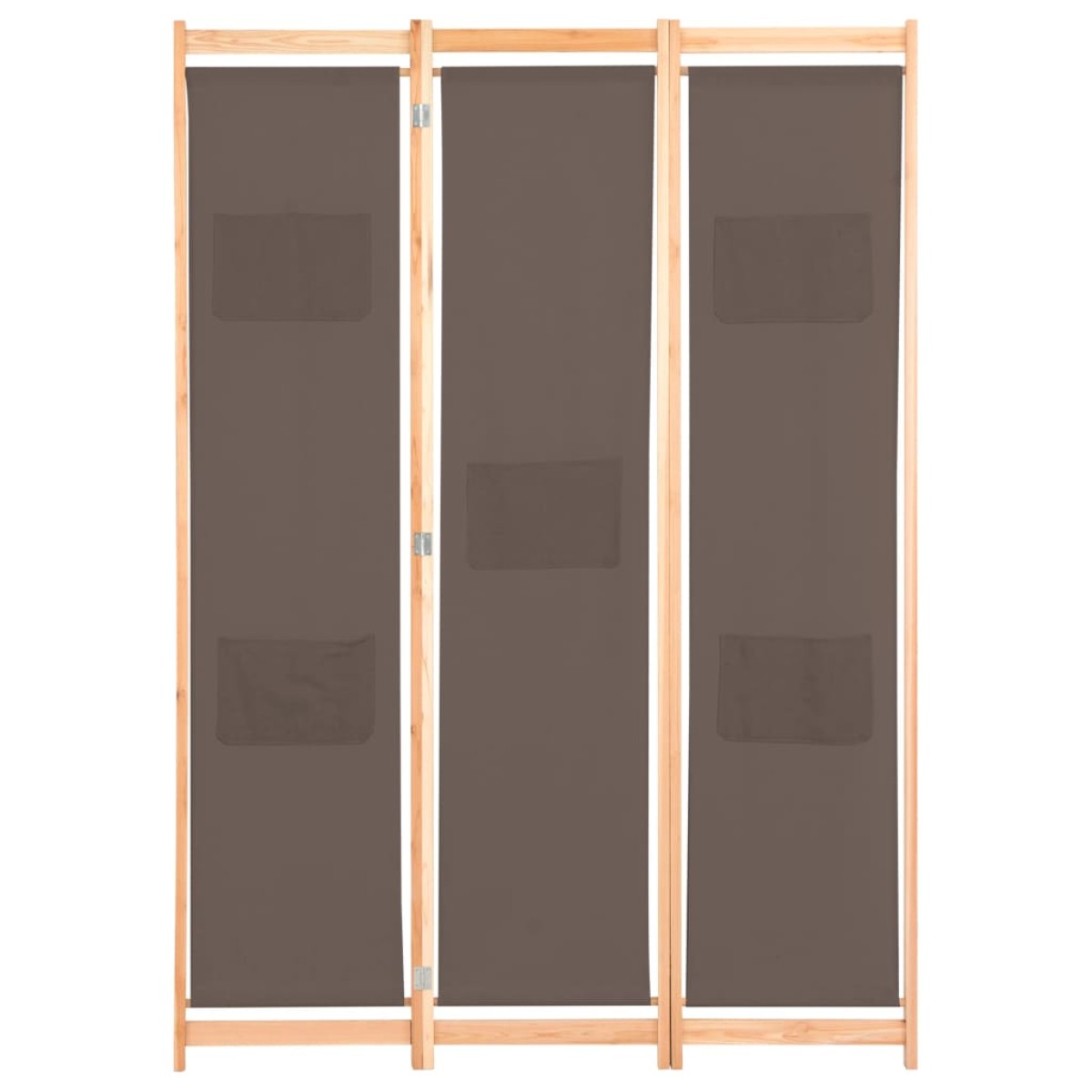 vidaXL Διαχωριστικό Δωματίου με 3 Πάνελ Καφέ 120x170x4 εκ. Υφασμάτινο
