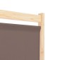 vidaXL Διαχωριστικό Δωματίου με 5 Πάνελ Καφέ 200x170x4 εκ. Υφασμάτινο