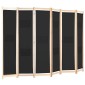 vidaXL Διαχωριστικό Δωματίου με 6 Πάνελ Μαύρο 240x170x4 εκ. Υφασμάτινο