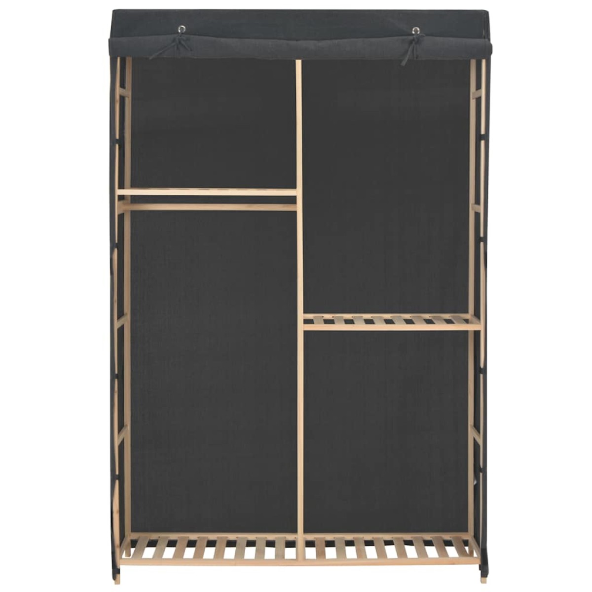 vidaXL Ντουλάπα με 3 Ράφια Γκρι 110 x 40 x 170 εκ. Υφασμάτινη