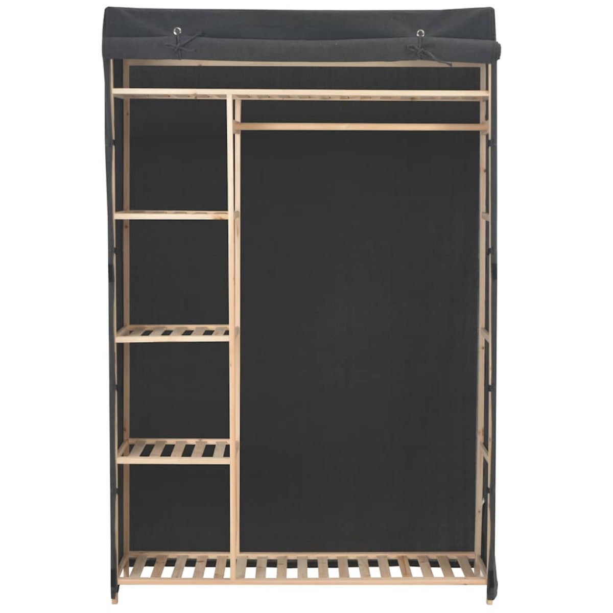 vidaXL Ντουλάπα Γκρι 110 x 40 x 170 εκ. Υφασμάτινη