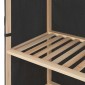 vidaXL Ντουλάπα Γκρι 110 x 40 x 170 εκ. Υφασμάτινη